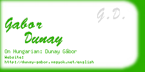 gabor dunay business card